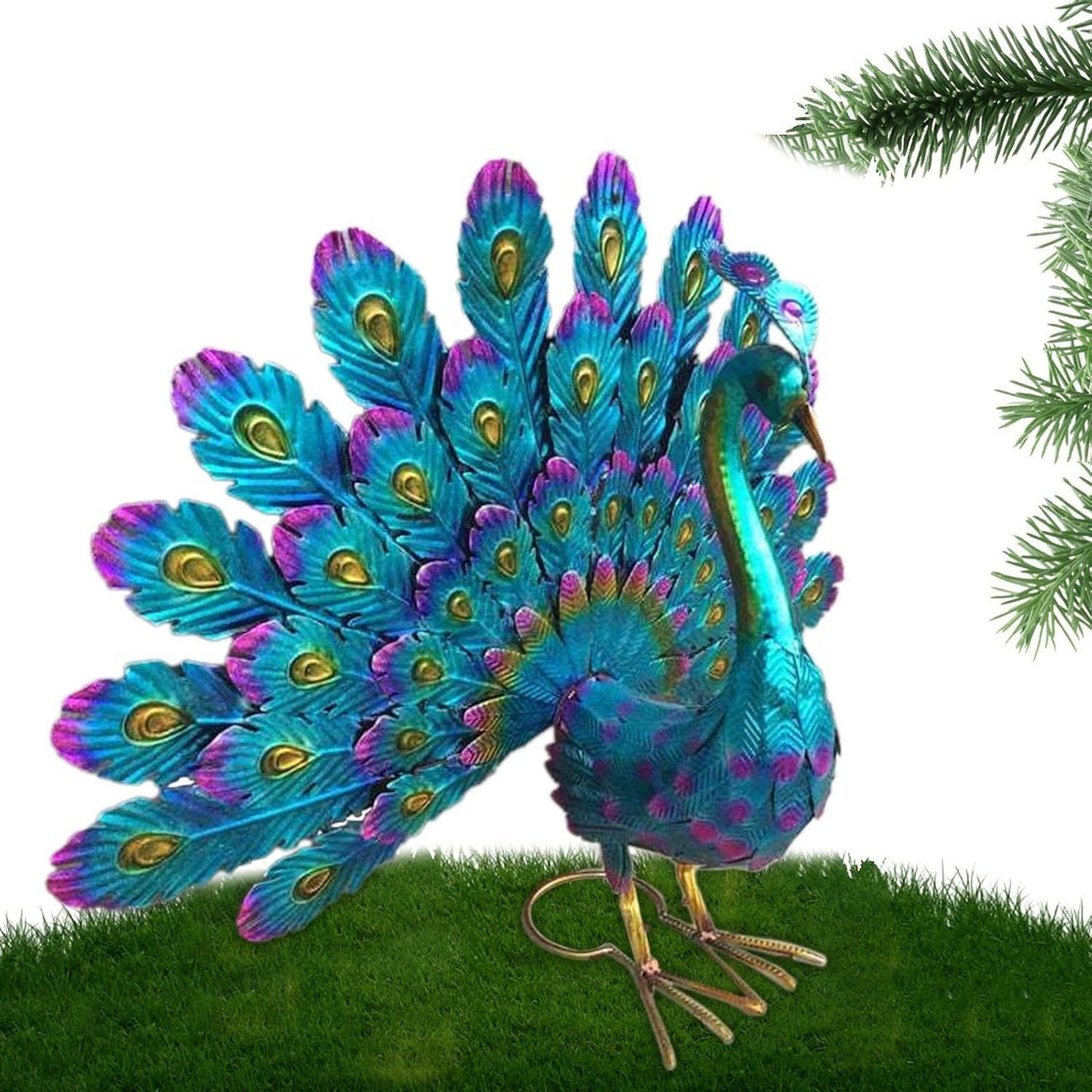 Metal Peacock Garden Decoration Weatherproof Outdoor Figurine - Image 3