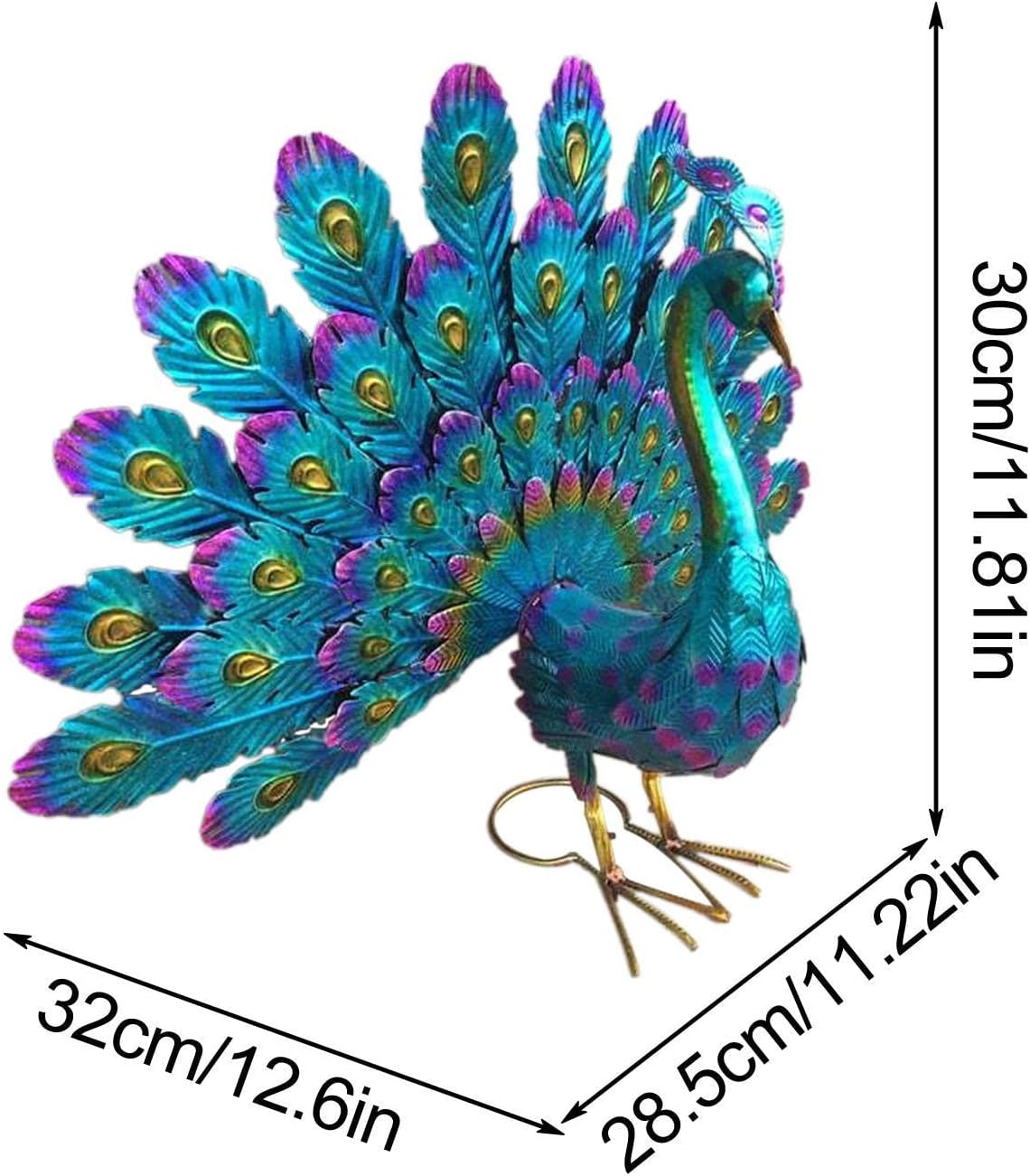 Metal Peacock Garden Decoration Weatherproof Outdoor Figurine - Image 7