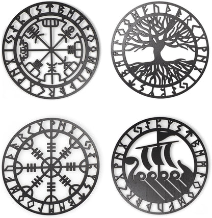 Metallic Viking Wall Art Nordic Compass Decor for Bedroom Living Room - Image 5