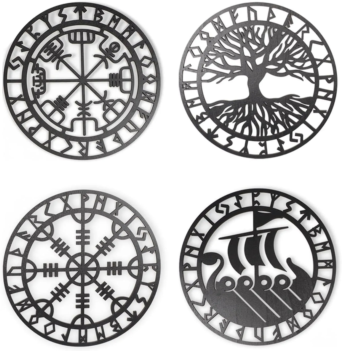Metallic Viking Wall Art Nordic Compass Decor for Bedroom Living Room - Image 5