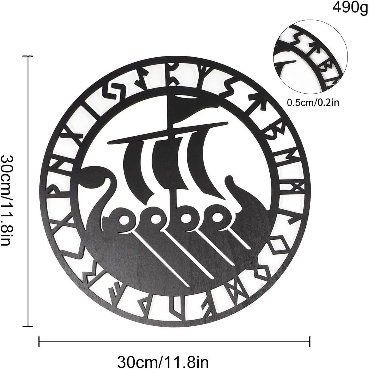 Metallic Viking Wall Art Nordic Compass Decor for Bedroom Living Room - Image 7