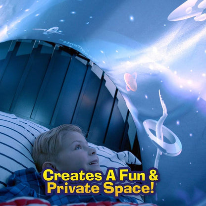 Bed Tent for Kids, Space Tent for Boys, Pop Up Play Tent - Image 2