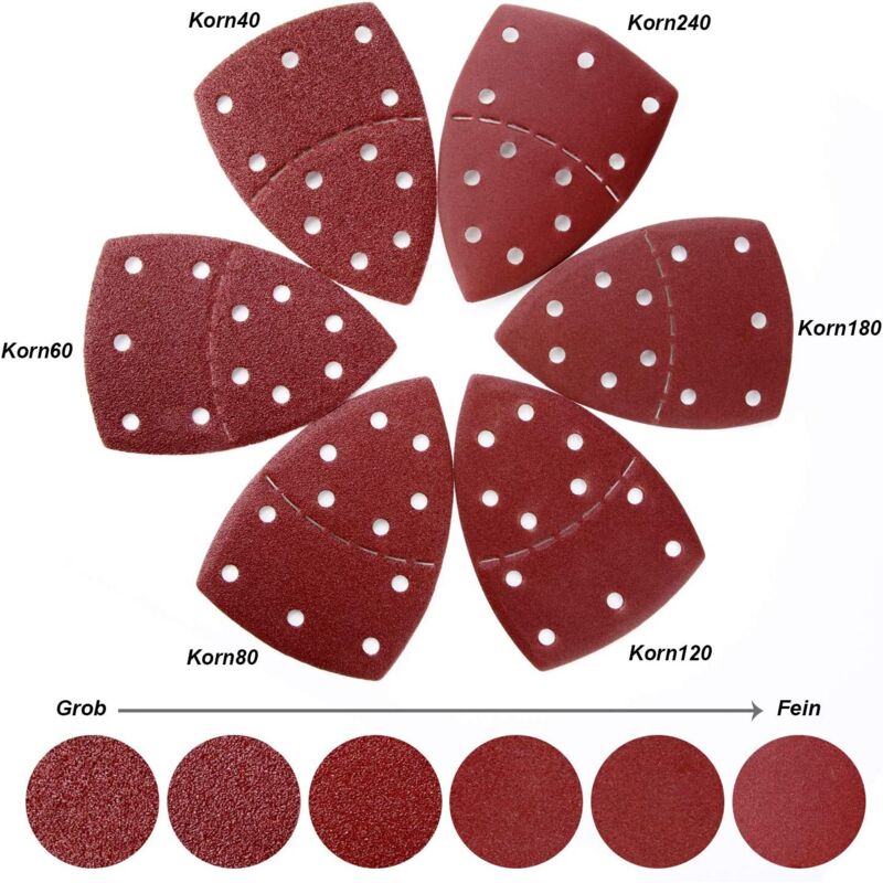 Sandpaper, Sandpaper for Bosch PSM 100A, PSM 160, PSM 200 AES, PSM 18, PDA 180, PSM 160 A/PSM 80/PRIO, 105 mm x 152 mm, 60-pack（40、60、80、100、120、180） - Image 3