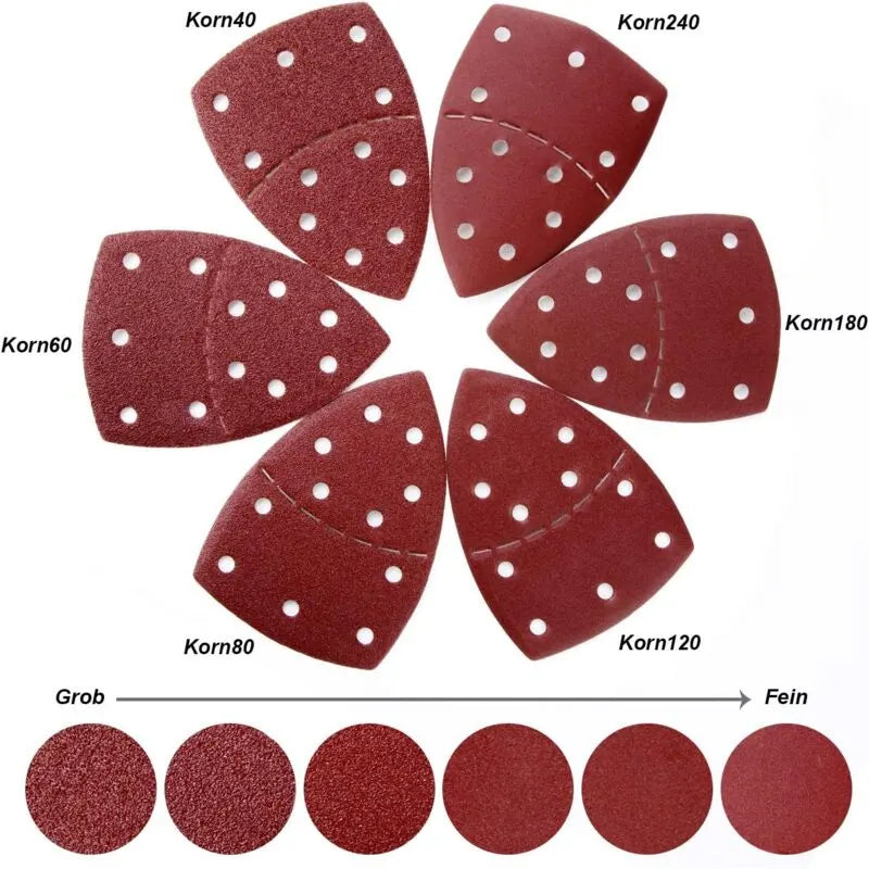 Sandpaper, Sandpaper for Bosch PSM 100A, PSM 160, PSM 200 AES, PSM 18, PDA 180, PSM 160 A/PSM 80/PRIO, 105 mm x 152 mm, 60-pack（40、60、80、100、120、180） - Image 3