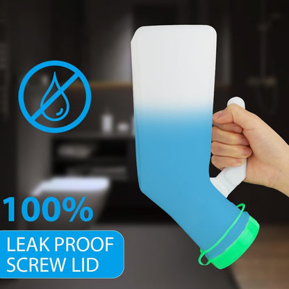Urinal Bottle for Men, Glow-in-the-Dark 1000ml Pee Bottle for Travel & Incontinence Green - Image 2