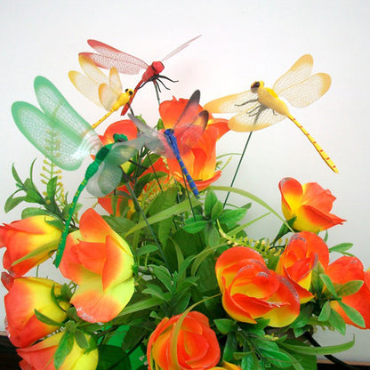 Dragonfly Insert Sticks 10pcs Multicolor Simulation Decoration with Dragonflies - Image 5
