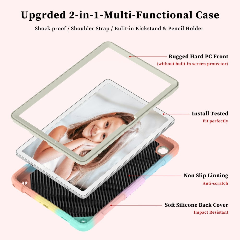 Compatible with Samsung Galaxy Tab A9 Plus 463 Butterfly Shockproof Hybrid Case - Image 3