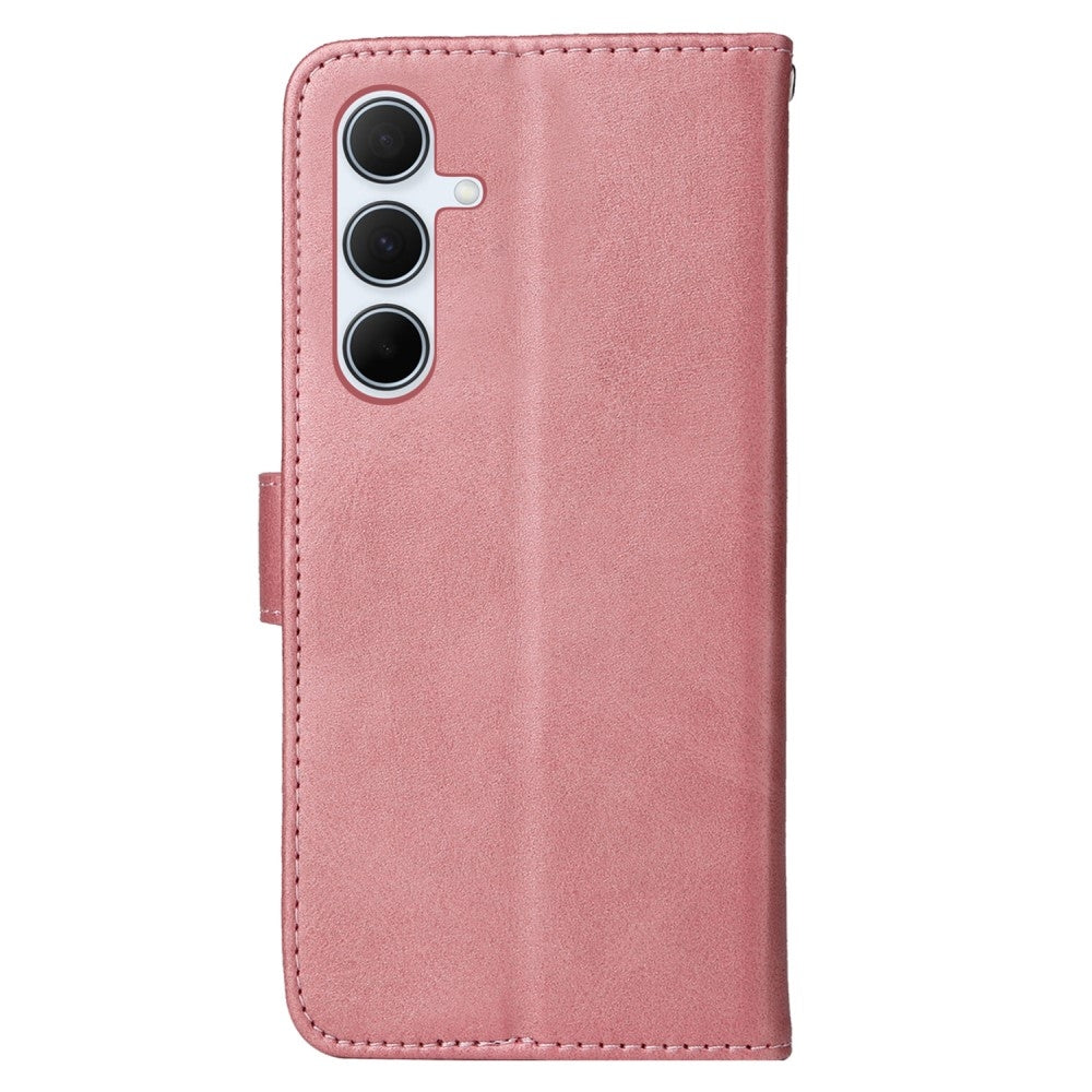 Compatible with Samsung A56 5G Compatible PU Leather Wallet Case Pink - Image 9