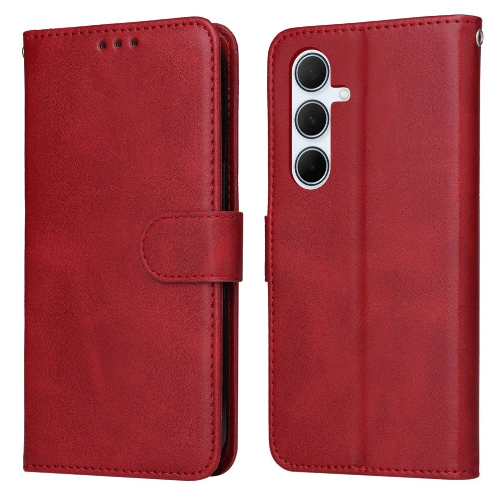 Compatible with Samsung A56 5G Wallet Case Red PU Leather Samsung - Image 2