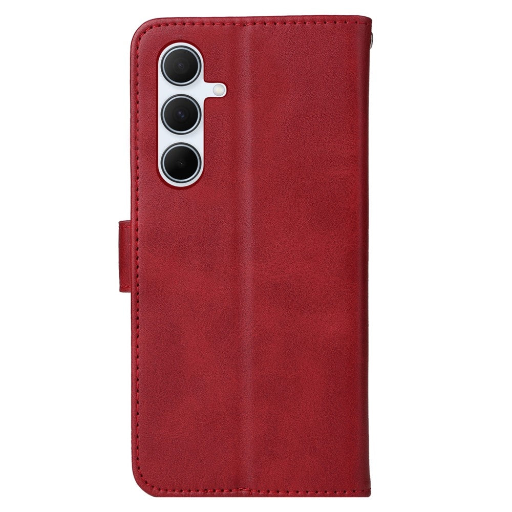 Compatible with Samsung A56 5G Wallet Case Red PU Leather Samsung - Image 9