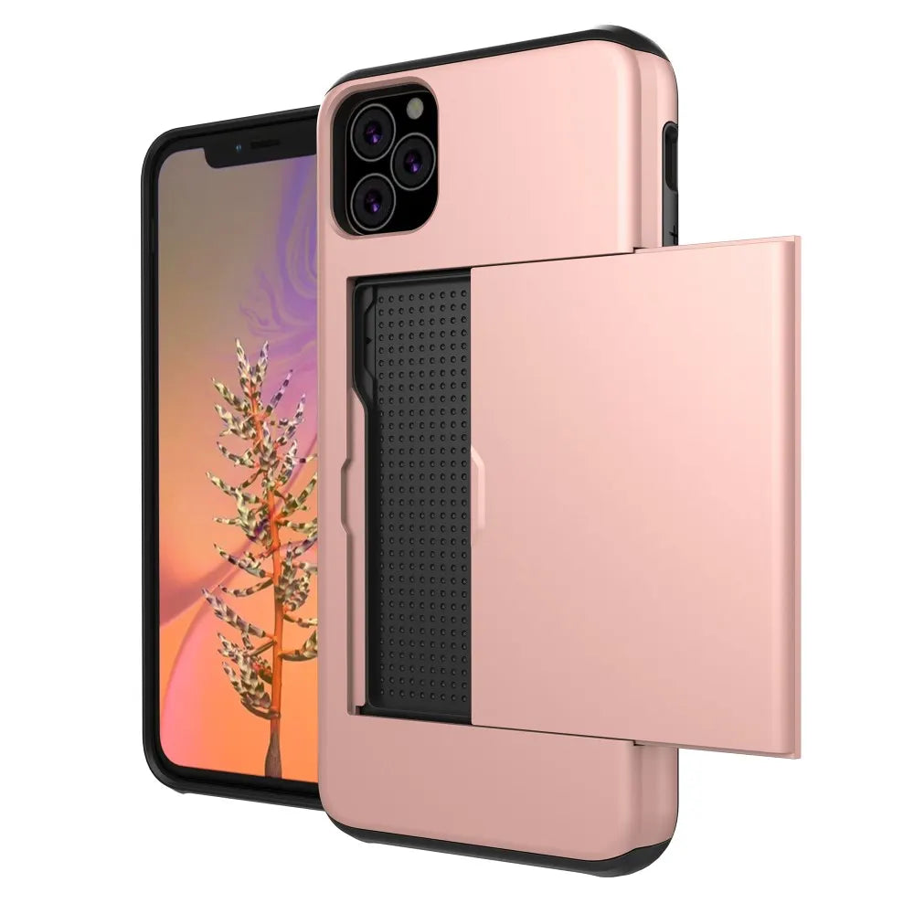 iPhone 11 Rose Gold Phone Case with Card Slot - Image 4