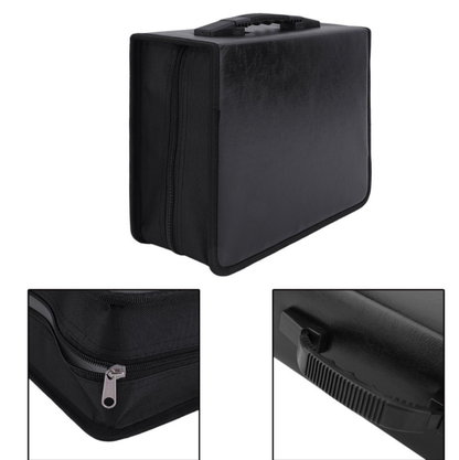 High Quality PU Leather CD DVD Storage Case Holds 400 Discs - Image 4