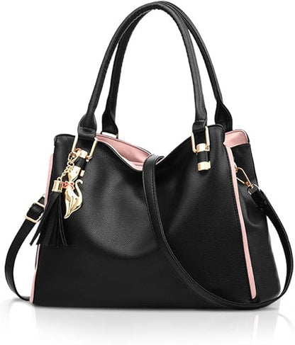 Large Tote Bag Hobo Shoulder Bag for Women MGF Black Fashion Handbag