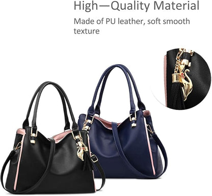 Large Tote Bag Hobo Shoulder Bag for Women MGF Black Fashion Handbag - Image 3