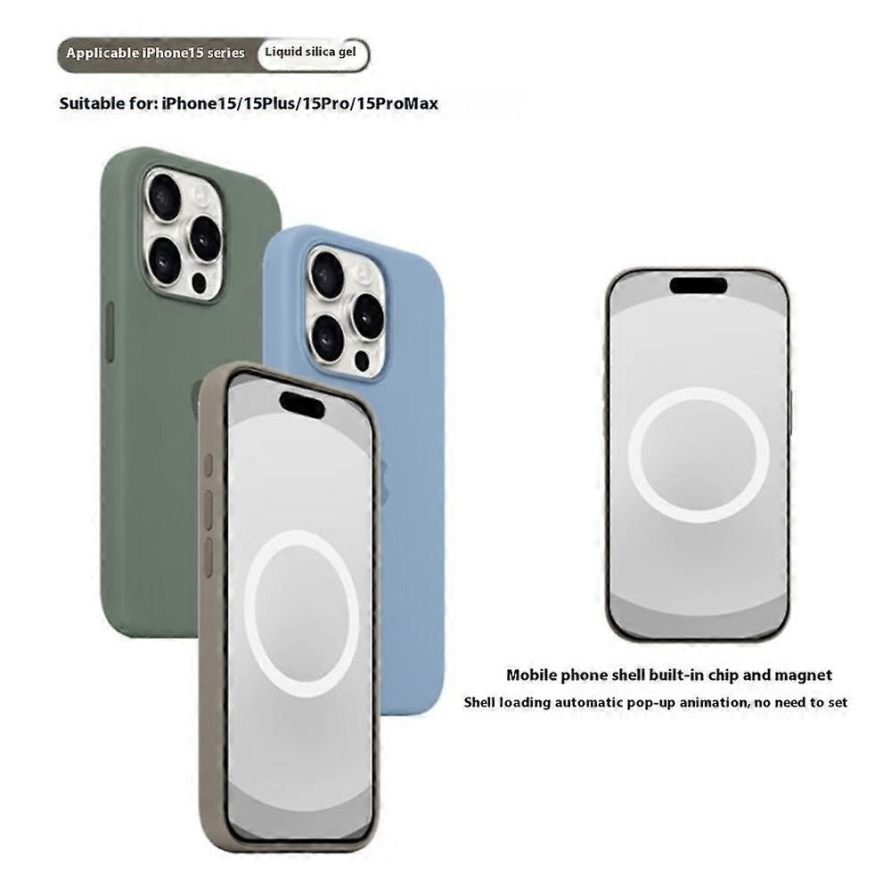 iPhone 15 Pro Case Liquid Silicone with MagSafe Compatible with iPhone Induction Popover Perfect Mint Green MGF - Image 3