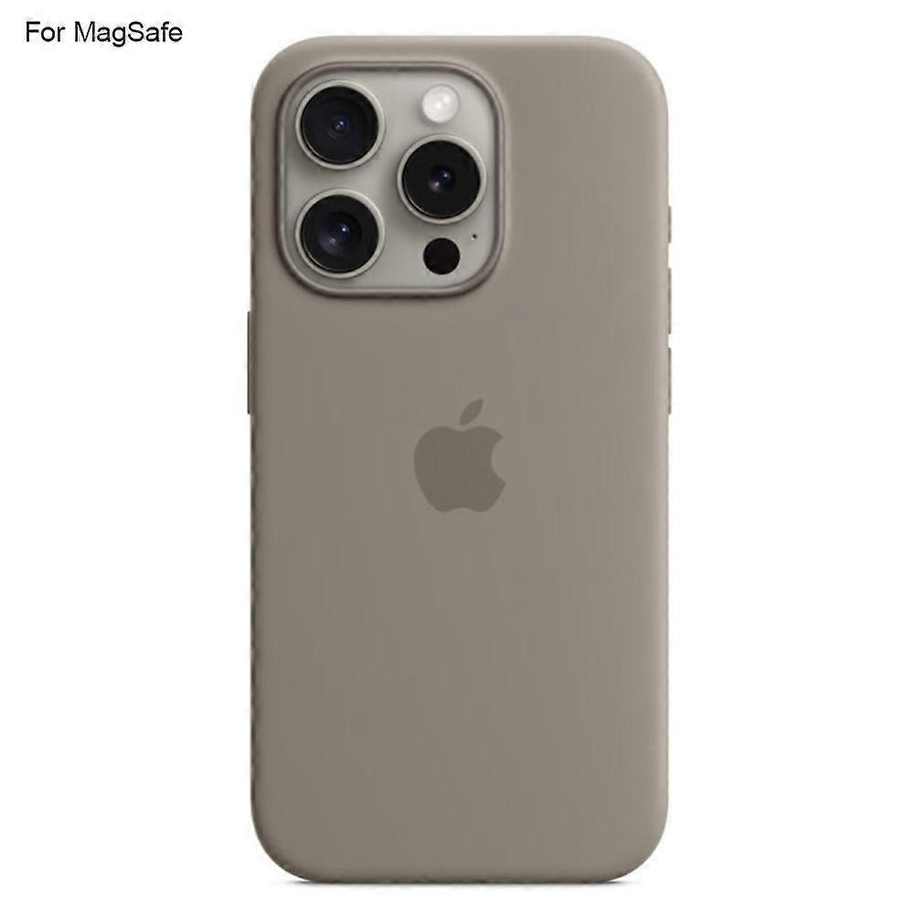 Compatible with iPhone 15 Pro Ultra Thin MagSafe Silicone Case Grey