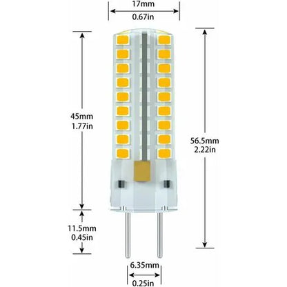 GY6.35 LED bulb, LED G6.35 12V, 7W halogen bulb equivalent to 50W, warm white 3000K, 360° beam angle, for cabinet lighting, non-dimmable (2_MGF - Image 3