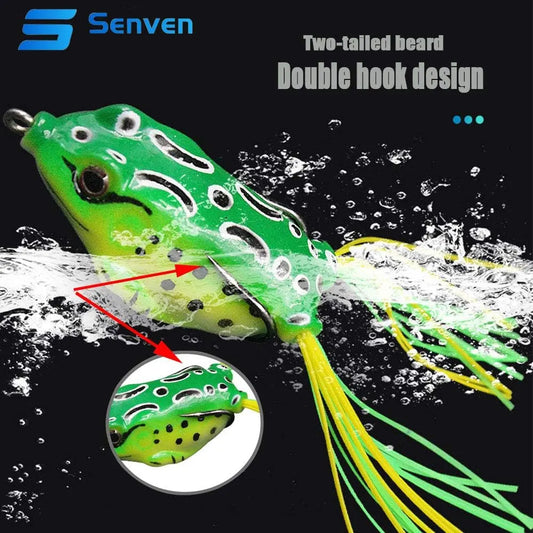 ZQKLA_MGF Crank Frog Lure 5 Pcs Soft Bait 3D Eye Fishing Lure - Image 4