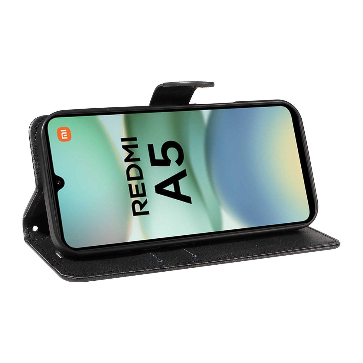 Xiaomi Redmi A5 4G Leather Wallet Case with Card Slots, PU Leather Cover, MGF Black Color, Compatible with Xiaomi - Image 9