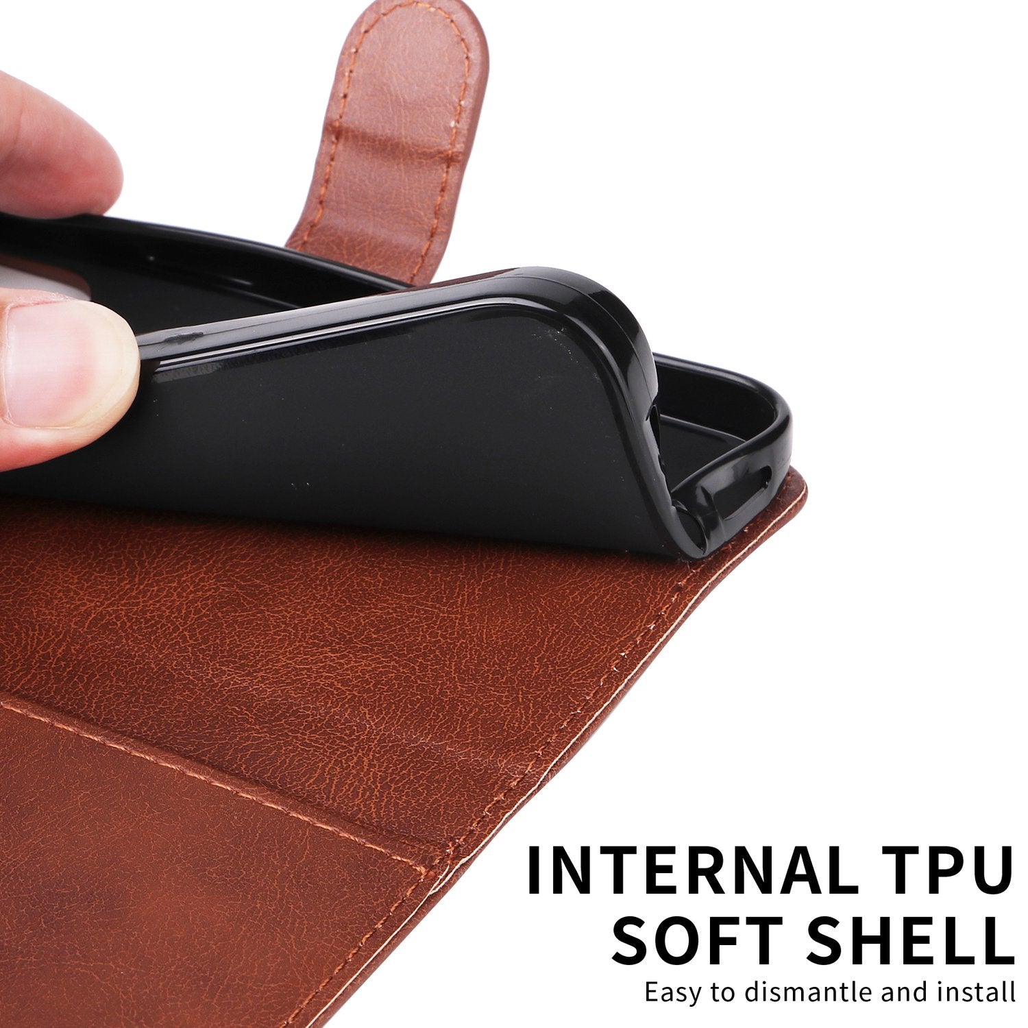 Xiaomi Redmi A5 4G PU Leather Wallet Case with Card Slots MGF Brown - Compatible with Xiaomi - Image 4