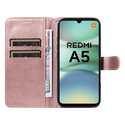 Xiaomi Redmi A5 4G PU Leather Wallet Case Compatible with SKALO MGF Pink Gold - Image 6