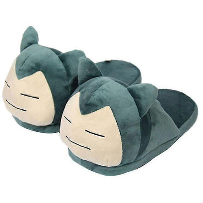 Snorlax Plush Slippers Warm Cotton Home Shoes Compatible with Snorlax and Kirby