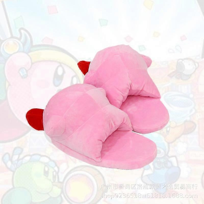 Snorlax Plush Slippers Warm Cotton Home Shoes Compatible with Snorlax and Kirby - Image 3