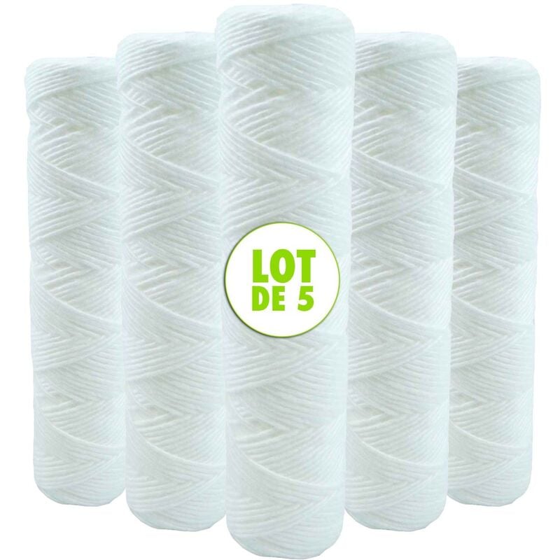 9 3/4 Inch 20 Micron Anti-Sediment Water Filter Cartridges 5-Pack Compatible with 10 Inch Filter_MGF - Image 2