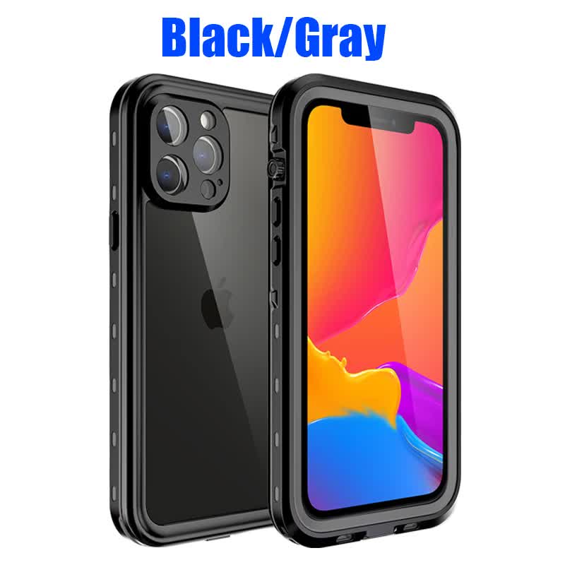IP68 Waterproof Case for iPhone 15 14 13 12 11 Pro Max XS Max XR 7 8 RedPepper Transparent Protection Diving Underwater Swimming Outdoor Sports Black Black i-Phone 15 Pro
