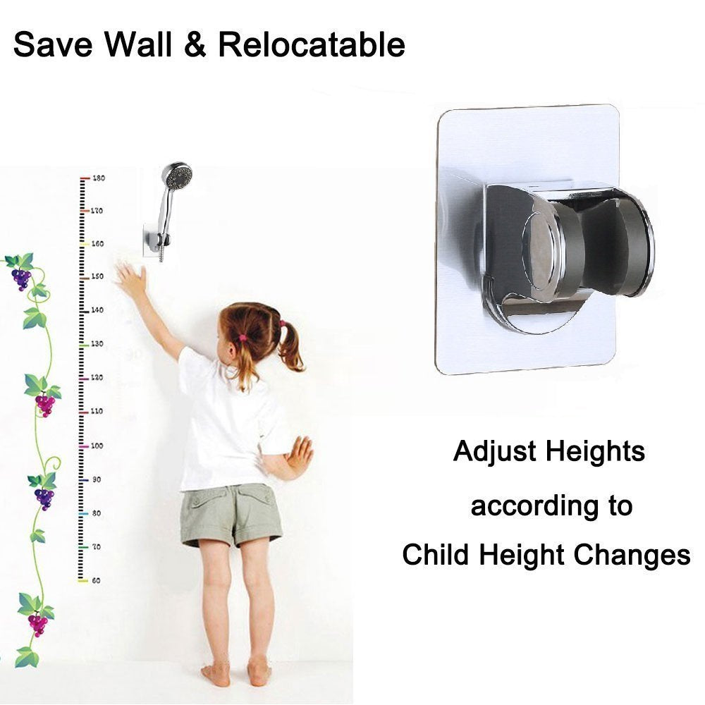Adjustable Shower Head Holder, Self-Adhesive Handheld Shower Holder with 3M Sticker, Reusable, Durable, Waterproof, Wall Mount for Bathroom - Image 7