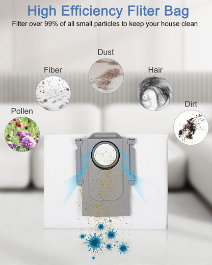 Suitable for Roborock S8 S8 Pro Ultra S7 MaxV Ultra S7 Pro Ultra Q7 Robot Vacuum Cleaner Bags 10 pcs compatible - Image 5