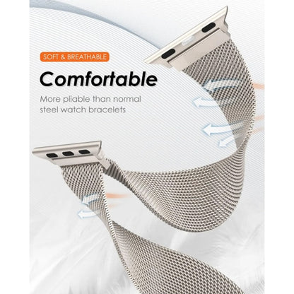 Compatible with Apple Watch Bands Apple Watch Series 9 8 7 6 5 4 SE Ultra 2, 38mm 40mm 41mm 42mm 44mm 45mm 49mm, Silver Starlight - Image 4