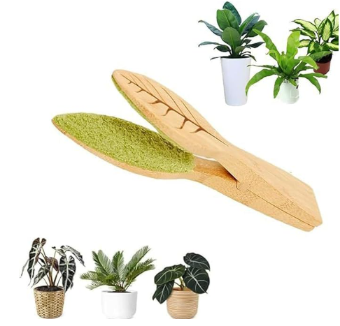 25 cm Generic Leaf Cleaning Tongs, House Plant Leaf Cleaning Tongs, Plant leaf Lint cleaner, Leaf-Shaped Cleaning Tongs,Cleans Both Sides of Leaves - Image 3