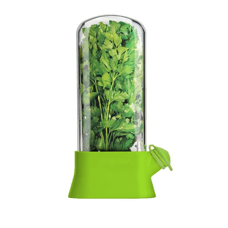 Herb Keeper | Extends freshness up to 3 weeks | Hydroponic Herb/Cilantro Preservation Jar - Kitchen Herb Vase with Drainage Valve（Black） - Image 3