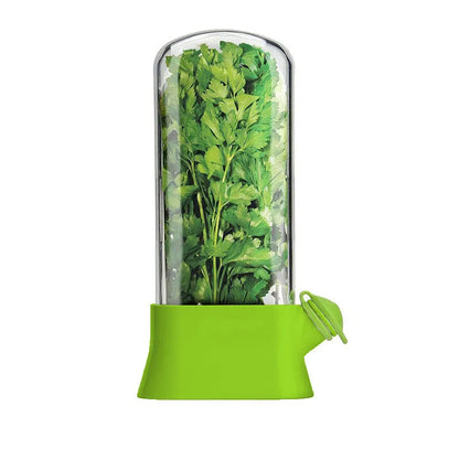 Herb Keeper | Extends freshness up to 3 weeks | Hydroponic Herb/Cilantro Preservation Jar - Kitchen Herb Vase with Drainage Valve（Black） - Image 3