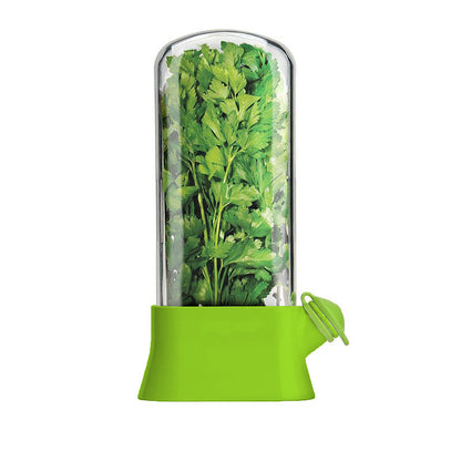 Herb Keeper | Extends freshness up to 3 weeks | Hydroponic Herb/Cilantro Preservation Jar - Kitchen Herb Vase with Drainage Valve（White） - Image 3