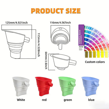 Silicone Flour Funnel for Kitchen Aid Stand Mixer, Food Grade BPA-Free Silicone Durable Funnel Fits KSM150 5-Quart Tilt-Head Mixers, Mess-Free Dishwasher Safe Baking Accessory (Blue，Set of 3) - Image 5