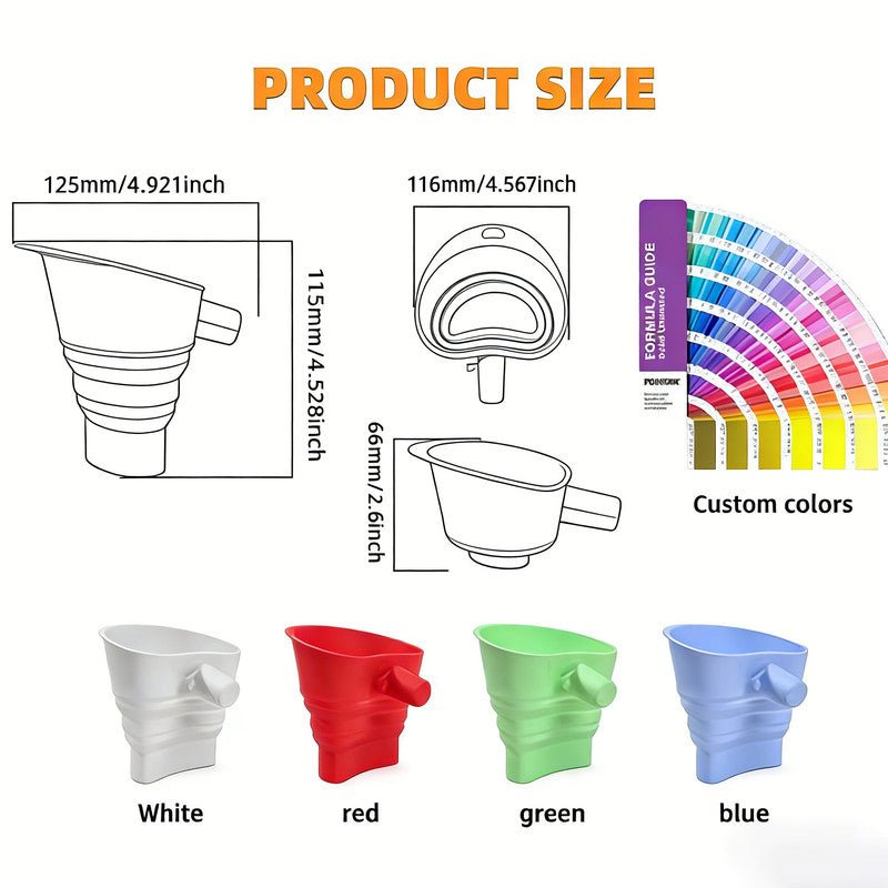 Omoiyari Silicone Flour Funnel for Kitchen Aid Stand Mixer, Food Grade BPA-Free Silicone Funnel with Easy-Pour Attachment Fits KSM150 5-Quart Tilt-Head Mixers, Mess-Free Baking Accessory (RED，Set of 3)) - Image 5