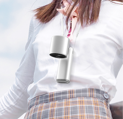 Portable Fan Handheld Mini Turbo Fan Battery ， High Speed Powerful Ice Cooling 5 Speed Adjustable Rechargeable Personal Fans for Beach Camping Travel Working （Cherry Blossom Pink） - Image 6