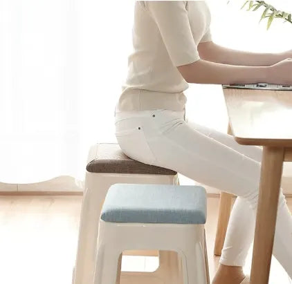 Square bar stool cushion with ties, breathable and non-slip square chair pad, 28*28*3.5 cm memory foam children's stool cushion (Dinosaur) - Image 2