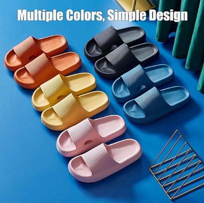 Cloud Slippers for Women and Men, Pillow House Slippers Shower Shoes Indoor Slides Bathroom Sandals, Ultimate Comfort, Lightweight, Thick Sole, Non-Slip, Easy to Clean black（40-41） - Image 6