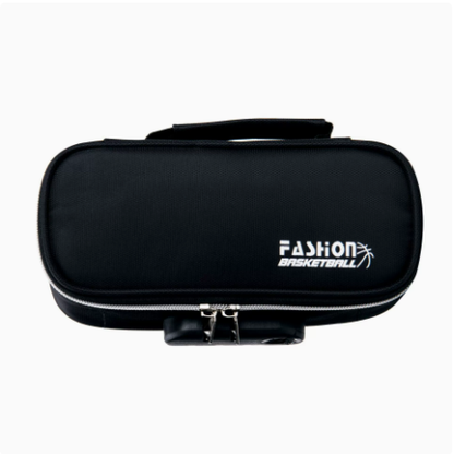 Large Capacity Pencil Case with 4 Compartments Canvas Pen Pouches Multilayer Pen Organizers Bag Oxford Fabric Pencil(black)
