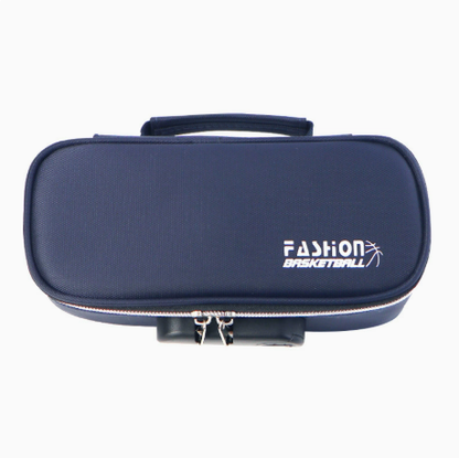 Large Capacity Pencil Case with 4 Compartments Canvas Pen Pouches Multilayer Pen Organizers Bag Oxford Fabric Pencil(blue)