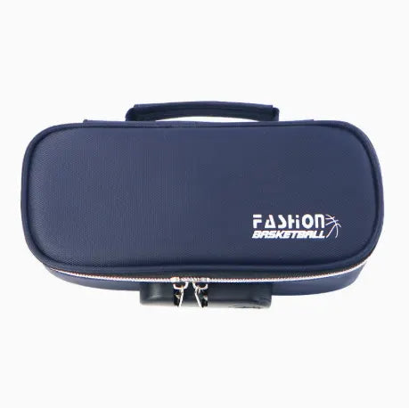 Large Capacity Pencil Case with 4 Compartments Canvas Pen Pouches Multilayer Pen Organizers Bag Oxford Fabric Pencil(blue)