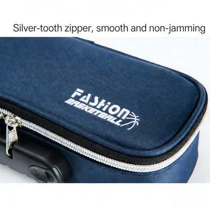 Large Capacity Pencil Case with 4 Compartments Canvas Pen Pouches Multilayer Pen Organizers Bag Oxford Fabric Pencil(blue) - Image 3