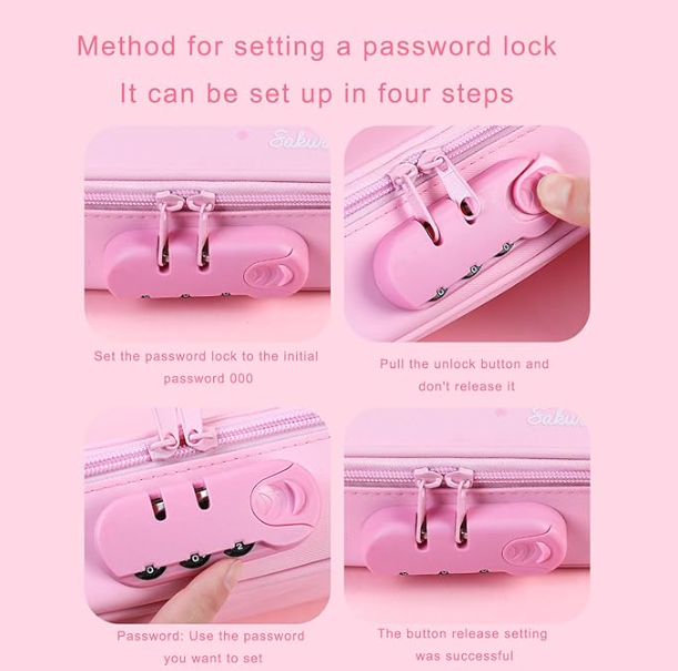Large Capacity Pencil Case with 4 Compartments Canvas Pen Pouches Multilayer Pen Organizers Bag Oxford Fabric Pencil(pink) - Image 3