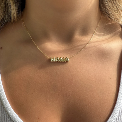 Custom letter necklace with a complete set of letter beads from A to Z, 10mm heart pendant, three colors available, chain accessory included - Gold - Image 5