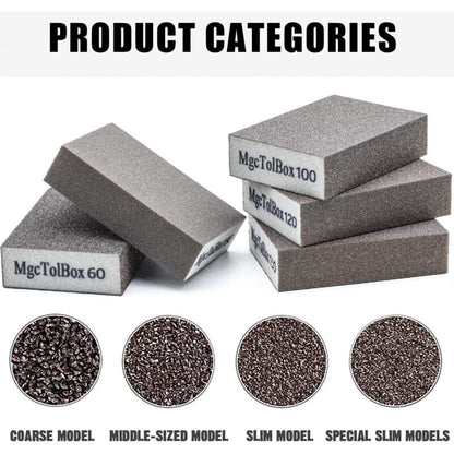 12 pcs Sanding Sponges, Sanding Blocks Kit Polishing Grit 60/80/100/120/180/220 Washable Reusable - Image 2
