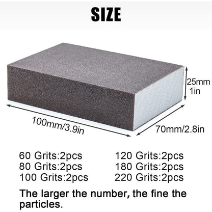 12 pcs Sanding Sponges, Sanding Blocks Kit Polishing Grit 60/80/100/120/180/220 Washable Reusable - Image 3