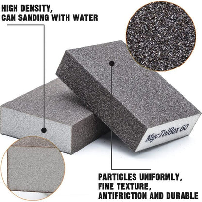 12 pcs Sanding Sponges, Sanding Blocks Kit Polishing Grit 60/80/100/120/180/220 Washable Reusable - Image 4